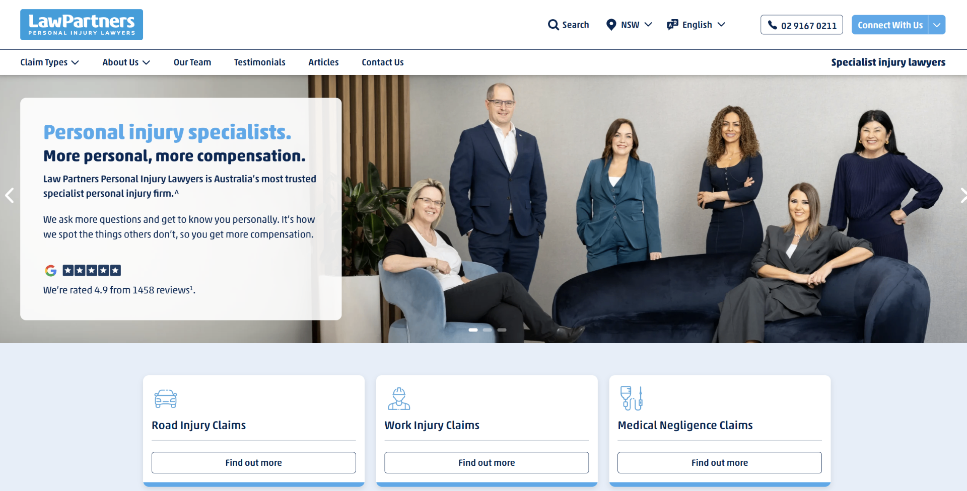 Law Partners professional website with conversion-focused design and clear value proposition