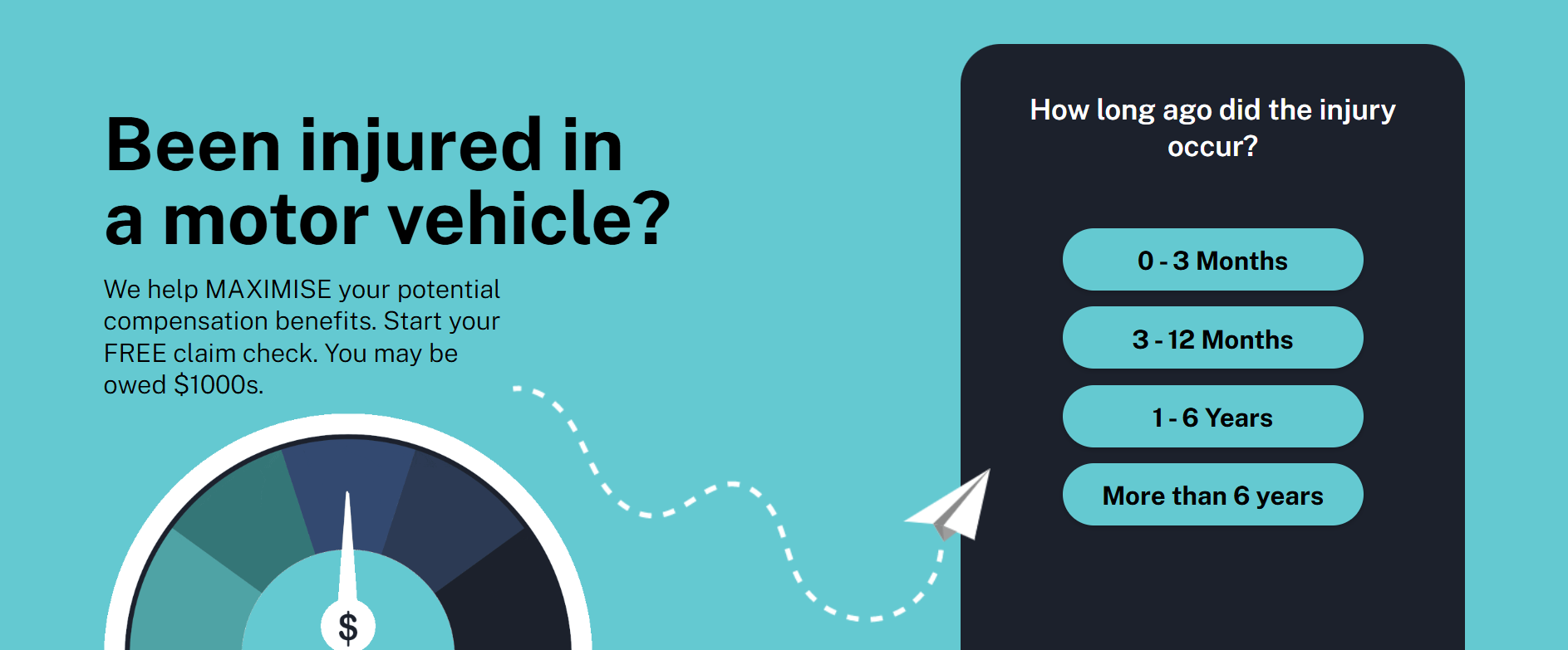 Example of a high-converting personal injury landing page with form, trust signals, and clear CTA