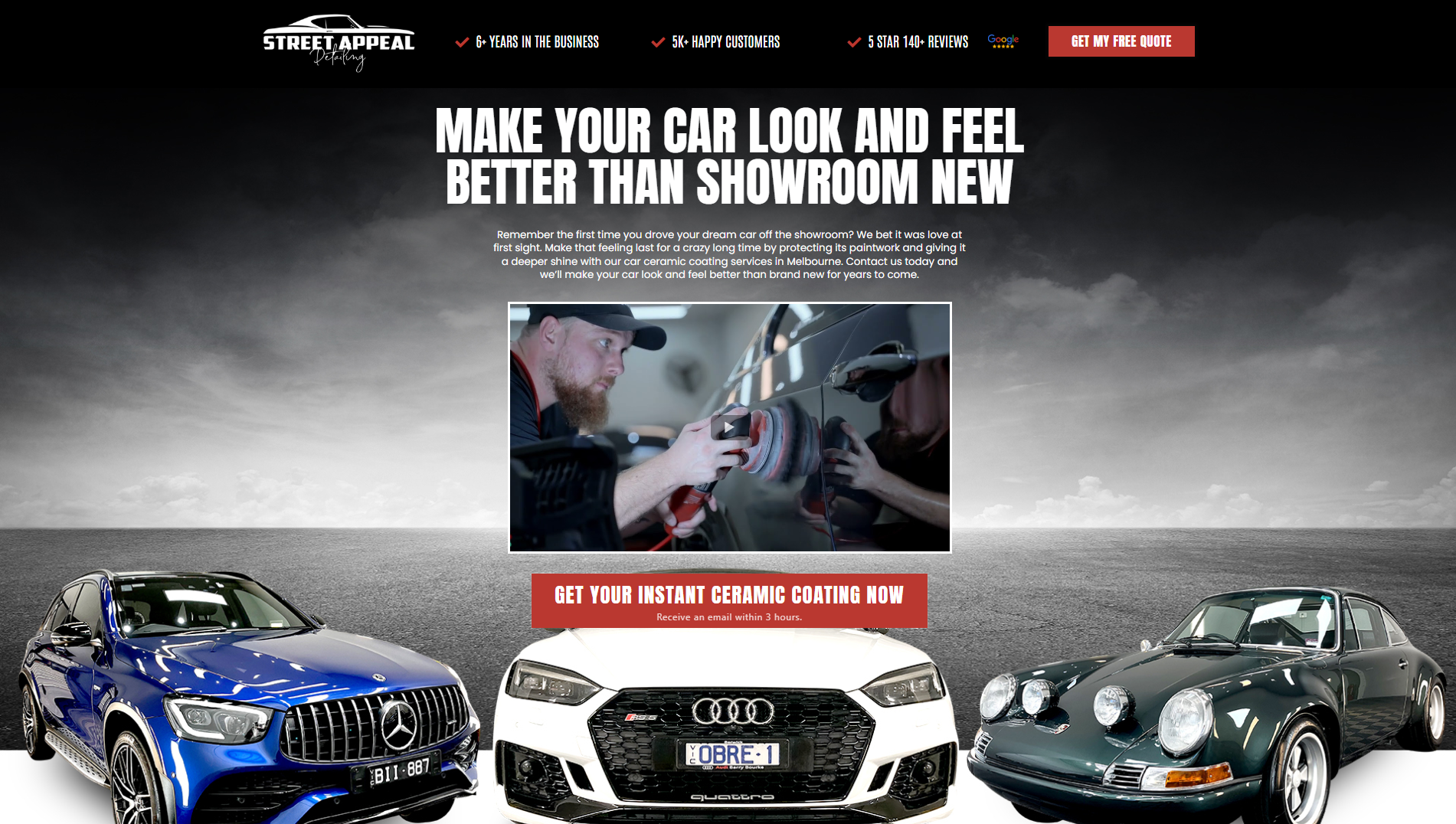 Street Appeal Detailing Landing Page